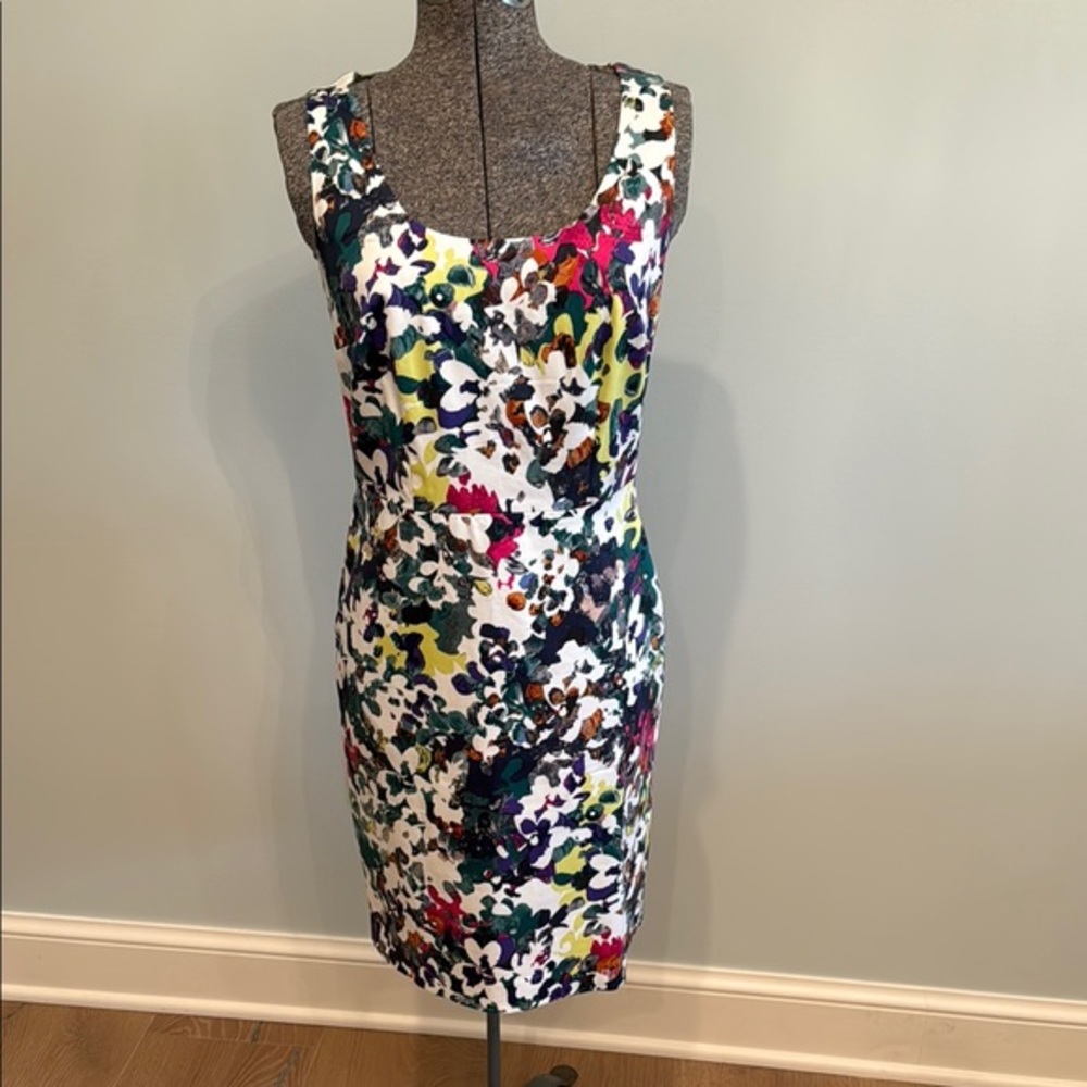 Ann Taylor Multi Color Sheath Cocktail Dress